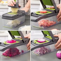 Multifunctional Vegetable Chopper Handle Food Grate Food Chopper Vegetable Slicer Dicer Cut 14/16 in 1 Kitchen Items Cocina
